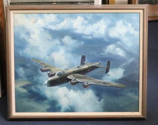 § Frank Wootton (1911-1978) (Halifax) Freighter with a one-way load 24 x 30in.